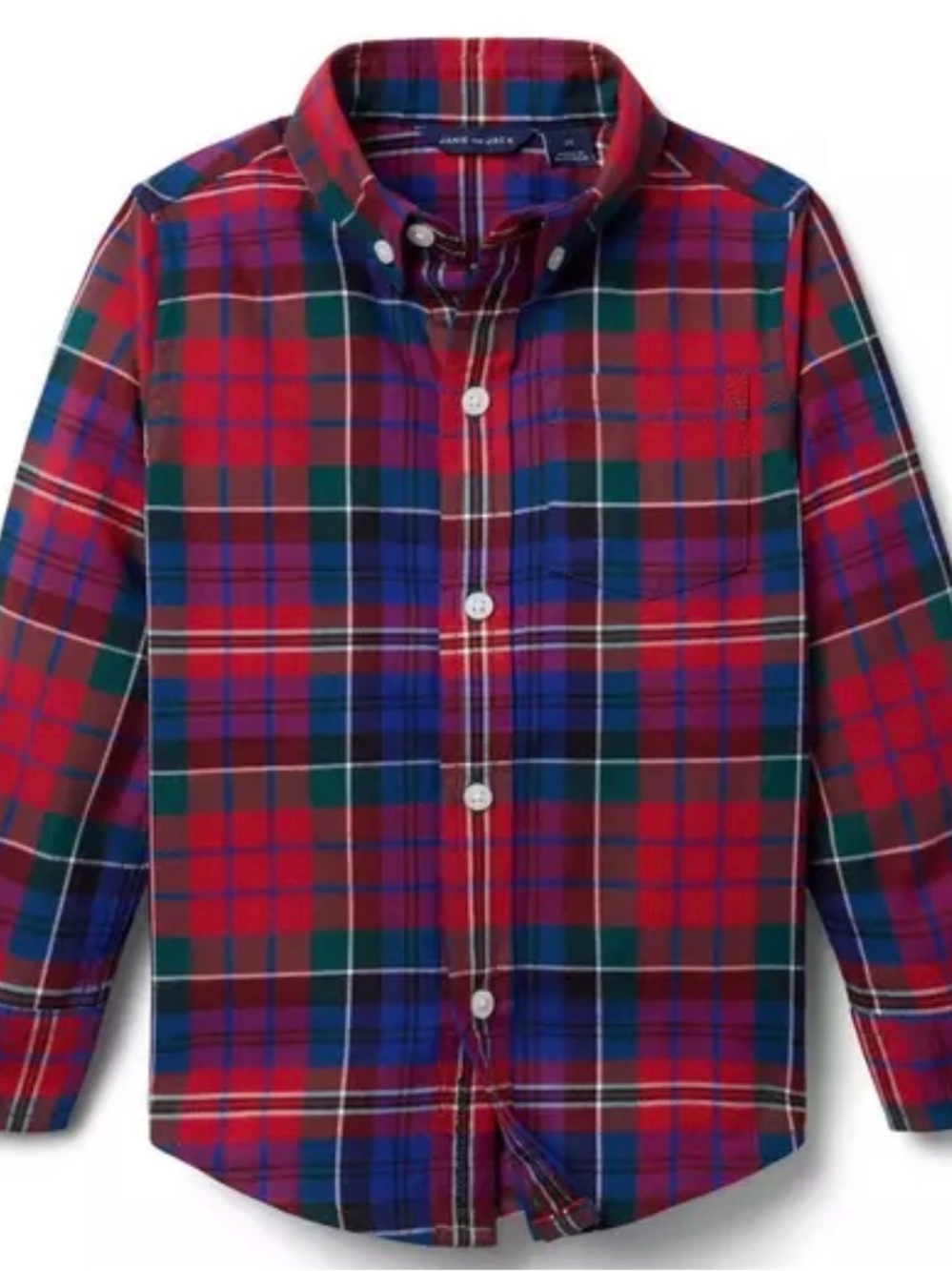Janie & Jack Tartan Flannel Shirt